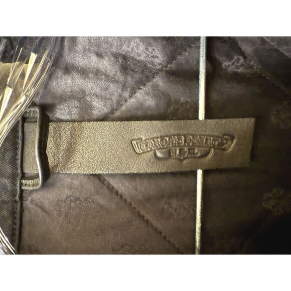 Chrome Hearts Black Denim Shirt Jacket With Quilted Lining & Silver Button Detai - Picture 3 of 16